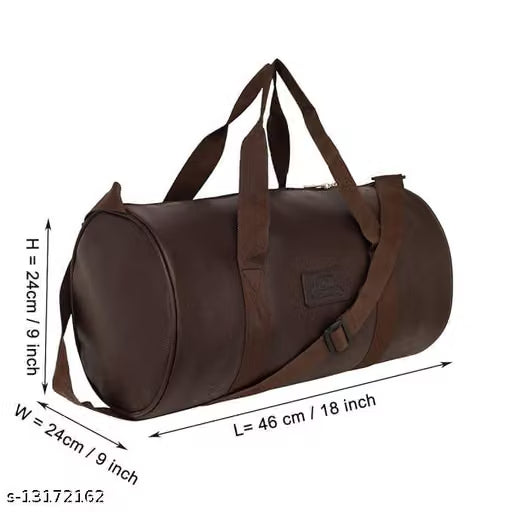 Women's PU Gym Duffle Bag Brown