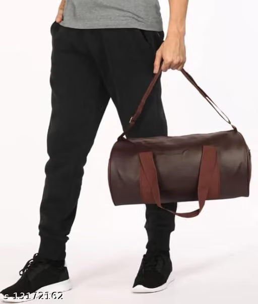 Women's PU Gym Duffle Bag Brown